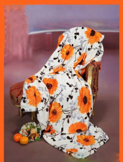 Плед з мікрофібри "ELWAY" 200х220 см. "Гербера"