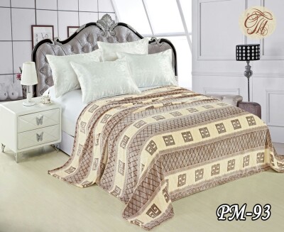 Флісовий плед "Візерунок жовтий" 220х240 см.